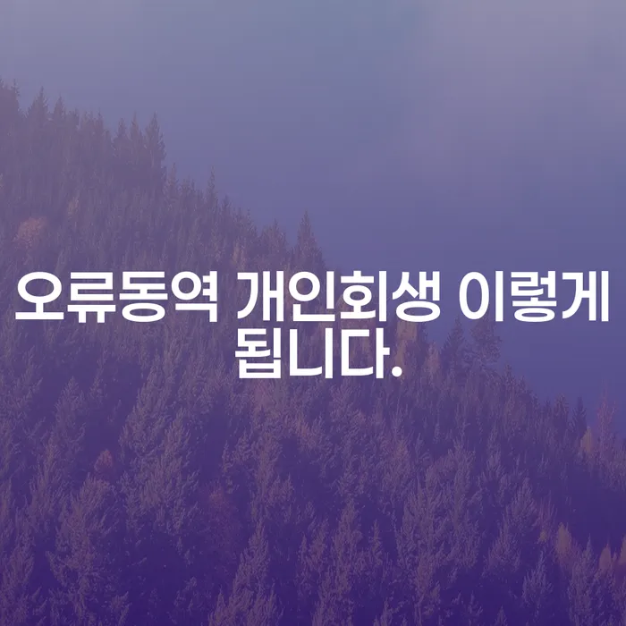오류동역 개인회생 이렇게 됩니다.