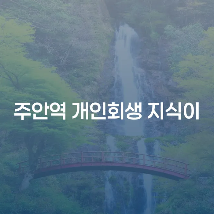 주안역 개인회생 지식이