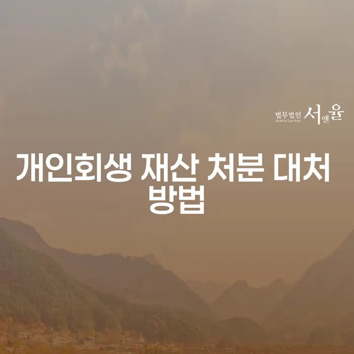 개인회생 재산 처분, 어떻게 대처해야 할까요?
